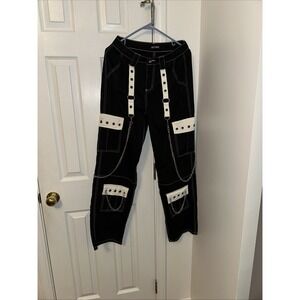 Hot Topic Women's Black Pants Punk 5 Vamp Goth Emo Rave Grunge Y2k